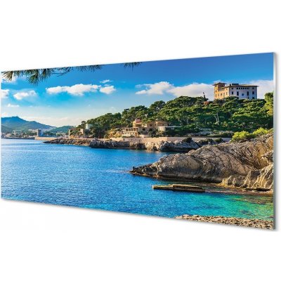 Sklenený obraz Španielsko Morské pobrežie horách 100x50 cm