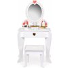 EcoToys Drevený toaletný stolík so zrkadlom pre dievčatá