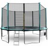 Aga SPORT PRO Trampolína 400 cm Dark Green + ochranná sieť + schodíky + vrecko n