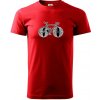 Narodeniny 60 rokov na bicykli - Klasické pánske tričko vyššej gramáže - 3XL ( Červená )