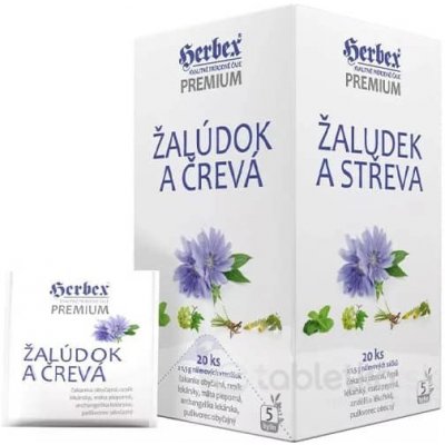 HERBEX Premium ŽALÚDOK A ČREVÁ bylinná zmes čaj 20 x 1,5 g