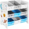 Songmics regál na hračky 9 boxov, vesmír 62,5x29,5x60