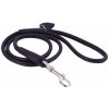 Okrúhle kožené vodítko Soft čierne 183cm, Šírka: 4 mm