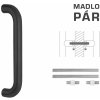 MPkovania FT - MADLO kód K01 Ø 32 mm UN pár, 382 mm, 350 mm, CIM - čierna matná (FNO)