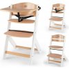 KINDERKRAFT Enock White wooden Premium detská jedálenská stolička drevená