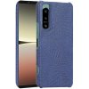 Zadný kryt Crocodile Texture modrý – Sony Xperia 5 IV 5G