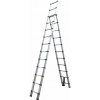 Hliníkové teleskopické schodíky 11+13 stupňov, výška 3,2 a 3,8 m