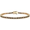 Tenisový náramok Luminy 3,2 mm: žlté zlato, čierne diamanty - SAV-B-TENIS-19CM-32SZ-22K-585-CZD-Z SAVICKI