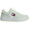 Tommy Hilfiger Tommy Jeans dámske nízke tenisky RETRO BASKET WMN svetlo zelená, biela tmavo modrá červená