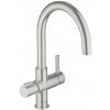 Drezová batéria GROHE Red s kaderníckou spŕškou supersteel 30033DC0