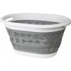 Kôš na bielizeň OVAL COMPACT sivý / biely 25 l