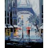 zuty Maľovanie podľa čísel - Zima a Eiffelova veža, 80x100 cm, bez rámu a bez vypnutia plátna (8596530018902)