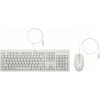 HP 225 - Klávesnice a sada myši - oboustranný, 3-zónové uspořádání, standardní zdvih klíčů - 100% - full size - USB - česká/slovenská - cashmere white
