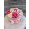 Mydlový flower box mix v ružovej farbe