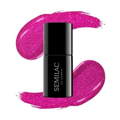 Semilac gél lak 348 CHarming Ruby Glitter Ružová 7 ml