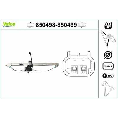 Zdvihacie zariadenie okien VALEO 850499