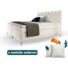 Wilsondo Čalúnená boxspring manželská posteľ s matracom Guliette - biela Rozmer: 140x200