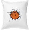 Basketbal lopta v triku - Vankúš 50x50 - 50x50 - Vrátane výplne ( Biela )
