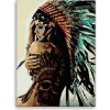 Maľovanie podľa čísel - Indiánka s lebkou - 60x80 cm, bez dřevěného rámu - výroba CZ