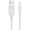 Aligator DAKAMUOUTWT Dátový micro USB 2A, 1m, bílý
