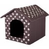 Stanislaw Jurga PillowPrim búda pre psov jaskyňa pre psov domček pre mačky jaskyňa pre domácich miláčikov XL - 60x55 cm hnedá s labkami