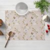 Biante Dekoračné prestieranie na stôl PML-059 Biele ruže s perokresbou na béžovom 30x40 cm