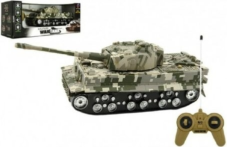 Teddies Tank na batérie so zvukom a svetlom Tiger, 25 cm