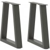 vidaXL Nohy jedálenského stola V-Shape 2 ks Antracit 28x(42-43,3) cm