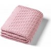 BABYONO Deka z organickej bavlny pletená 75 x 100 cm pink 0m+