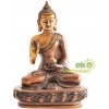Buddha socha mosadz 24cm, Nepálska oranžová povrchová úprava