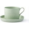 Šálka s podšálkou Matte Pastel zelená 250 ml keramická