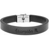 Ewena Kožený náramok čierny so znamením Škorpión