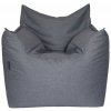 Lehárko sedací vak - Kreslo Queen - šedá žíhaná