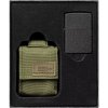 Zippo Sada zelené taktické púzdro + zapaľovač Black Crackle