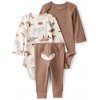 Carter'sSet 3dielny body dl. rukáv 2 ks nohavice brown Fox chlapec