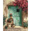 Diamondi Diamantové maľovanie STARÉ DVERE V GRÉCKU 40 x 50 cm vypnuté plátno na rám