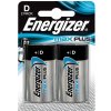 2x alkalická batéria Energizer MAX PLUS D LR20