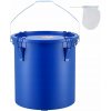 Nádoba na použitý olej z fritézy 6 Gal (22,7 l) z uhlíkovej ocele s vekom, modrá
