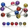 Steel Edge Piercing do jazyka 0204 Farba: Biela