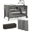 KINDERKRAFT Postieľka cestovná Joy 2 s doplnkami Dark grey