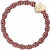 By Eloise London Metallic Gold Heart náramek / gumička do vlasů odstín berries pro ženy