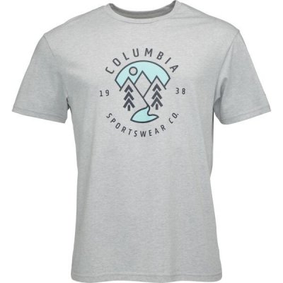 Columbia tričko s potlačou šedé
