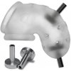 Oxballs Airlock Electro Air-Lite Vented Chastity Clear Ice