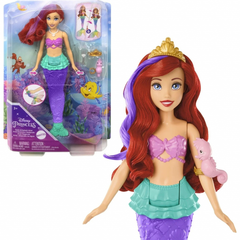 Disney Princess Plavající malá mořská víla Ariel HPD43