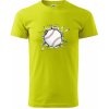 Baseball lopta v triku - Klasické pánske tričko vyššej gramáže - 4XL ( Limetková )