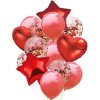 Balónová kytica kombinovaná červená 12ks