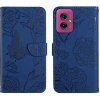 VSETKONAMOBIL 90367 ART BLOSSOM Peňaženkový obal pre Motorola Moto G55 5G modrý