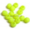 Pogumované sklenené korálky 8mm 1ks žlté ,,B´´ (otvor 1mm)