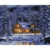 ZUTY Maľovanie podľa čísel - ZASNEŽENÝ DOM Rámovanie: vypnuté plátno na rám, Rozmer: 40x50 cm