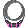 Zámek ONGUARD spirála 1800x10 mm kódový růžová